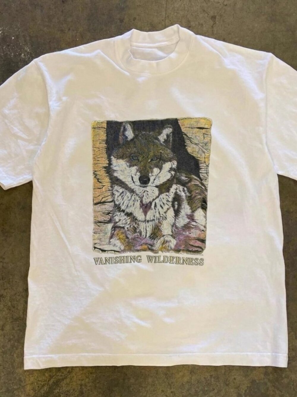 Vanishing Wilderness Wolf Graphic T Shirt Men